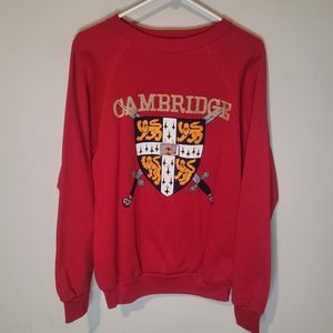 Vintage 90's Cambridge University Sweatshirt Size Large - Made in the USA